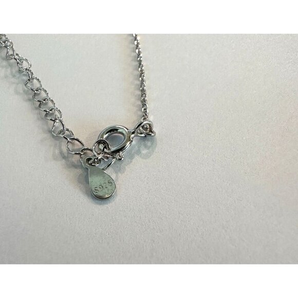 Sterling Silver Heart Moissanite Pendant Necklace - Picture 5 of 9